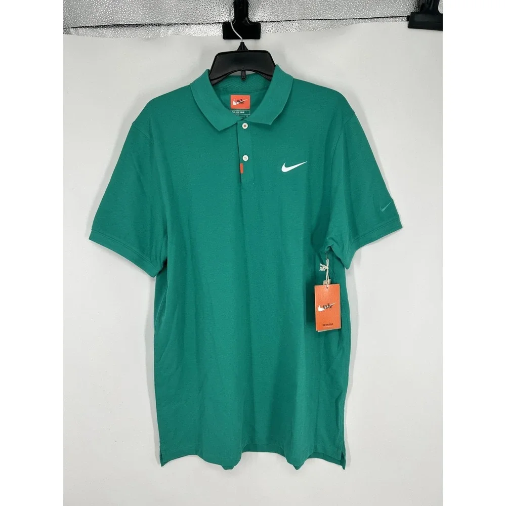 Nike Golf Polo Shirt Mens LT Large Tall Green Dri Fit Performance AT6111-370